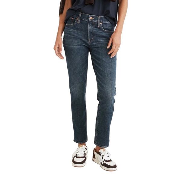 Madewell Jeans Tomboy Straight Leg in Callan Wash‎ Dark Size 28 - Picture 1 of 10